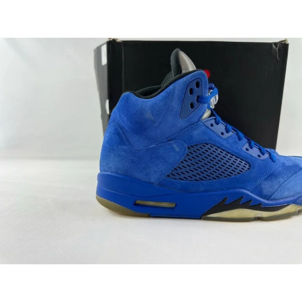 Nike Air Jordan 5 Retro 'Blue Suede' 2017 136027-401 Men's Size 12